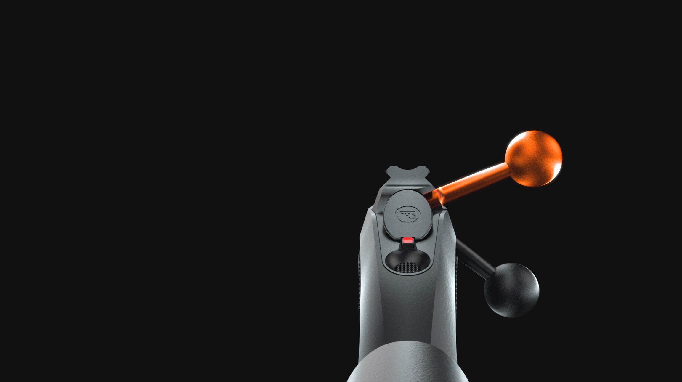 Short rotation angle of the bolt