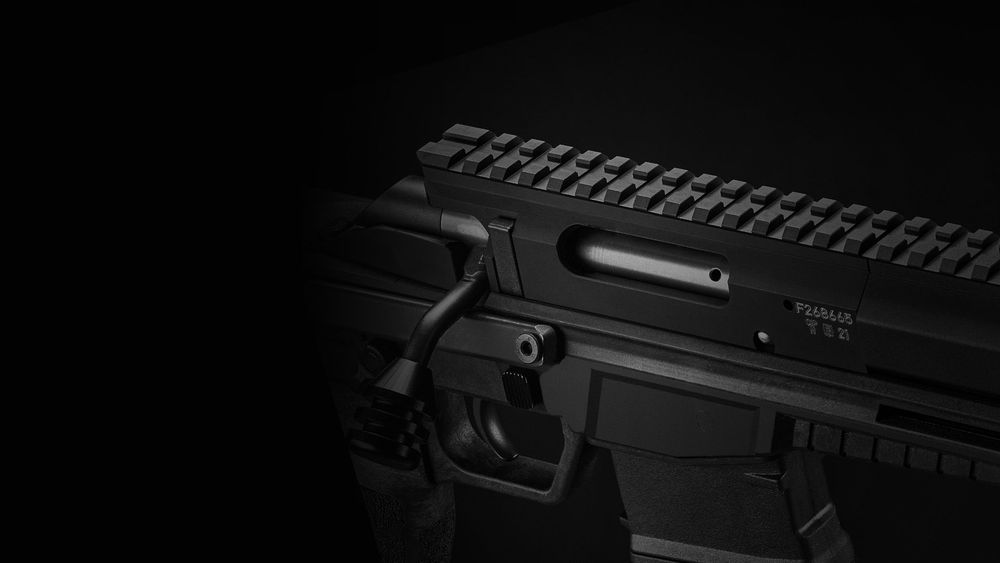 Duralumin receiver and forend with Picatinny rail and M-LOK mounting interface