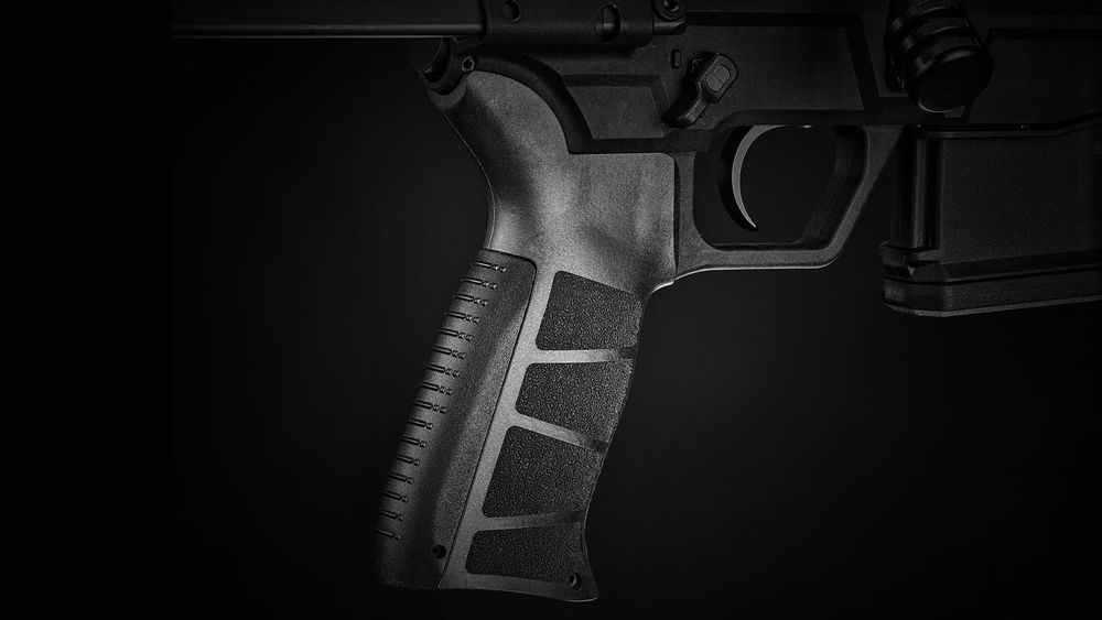 AR-15-compatible pistol grip with interchangeable backstraps from the CZ P-09