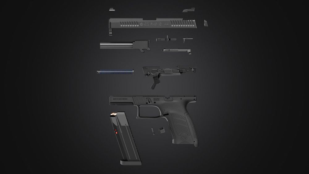 Nitrided slide and barrel